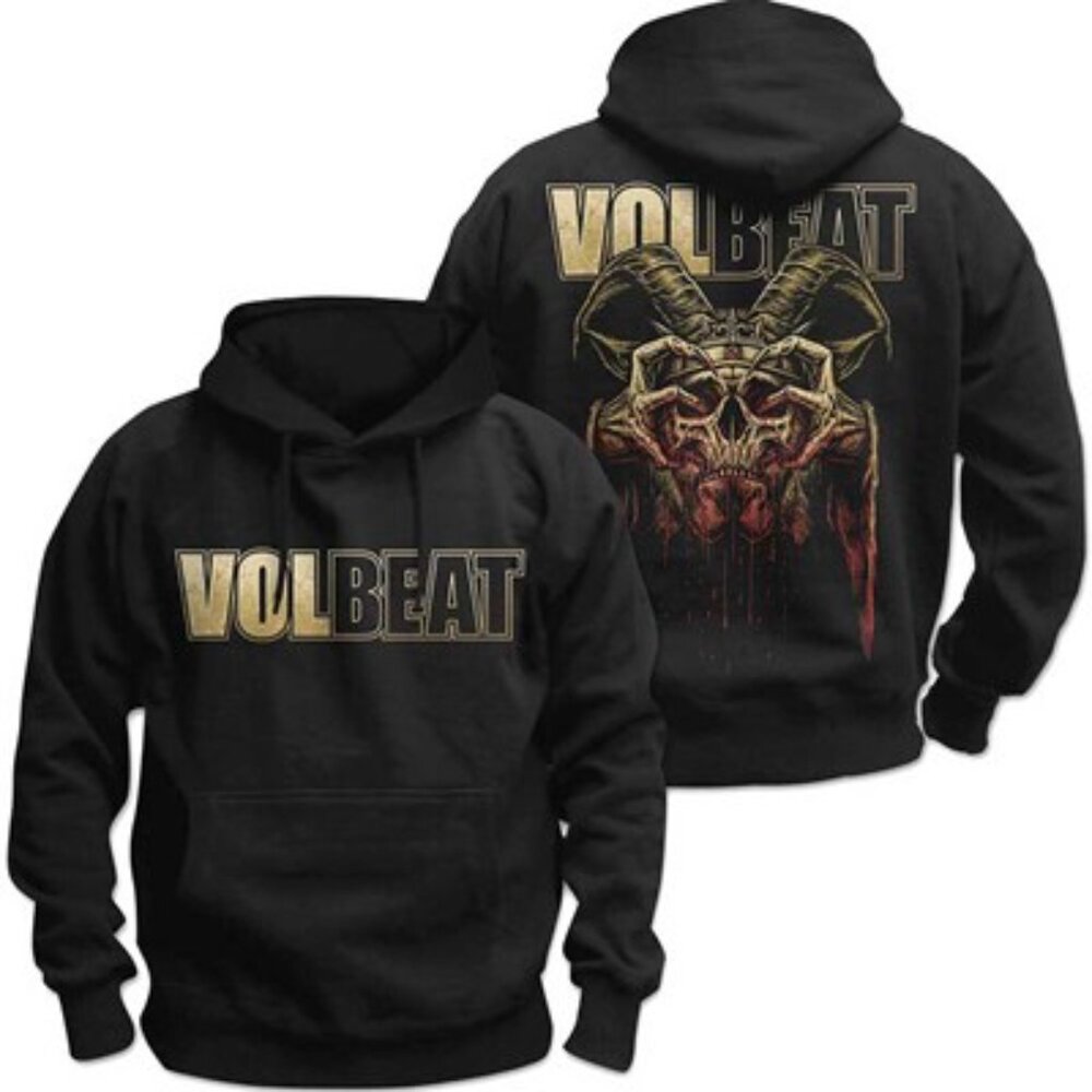 Volbeat - Unisex Bleeding Crown Skull Pullover Ho… - image 1
